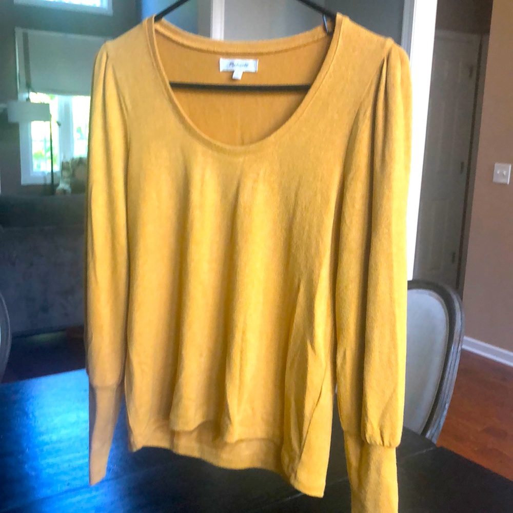 Madewell soft puff sleeve light sweater